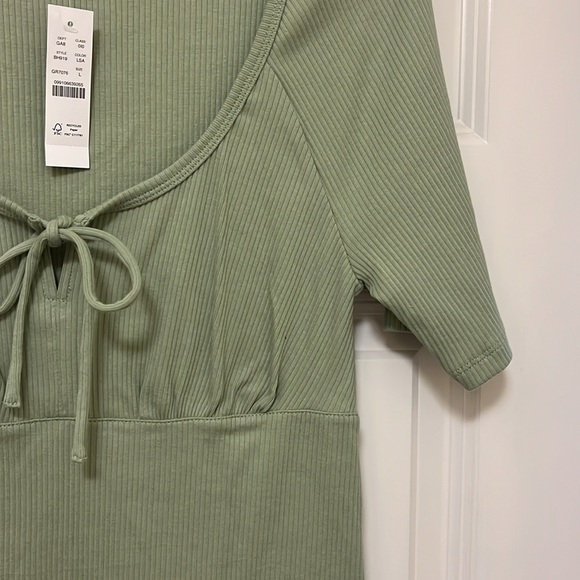 NWT J.Crew short sleeve ribbed top- Size L - Picture 5 of 12